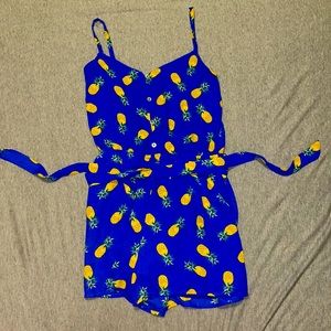 blue pineapple romper